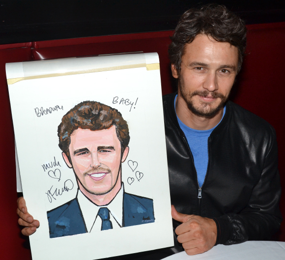 Broadway&#39;s James Franco, pictured with his Sardi&#39;s caricature, will lead a new Hulu drama.