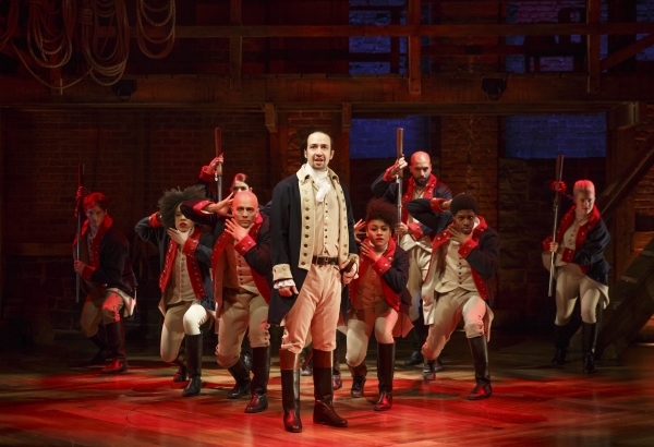 Lin-Manuel Miranda leads the cast of his new musical Hamilton, directed by Thomas Kail, at The Public Theater.