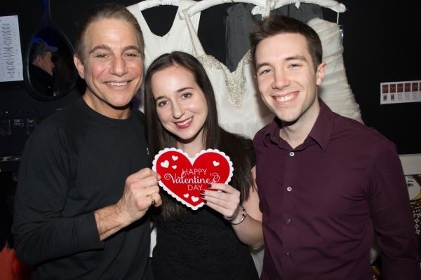 Tony Danza with Valentines Day contest winners Johanna Barr and Joe Pikowski.