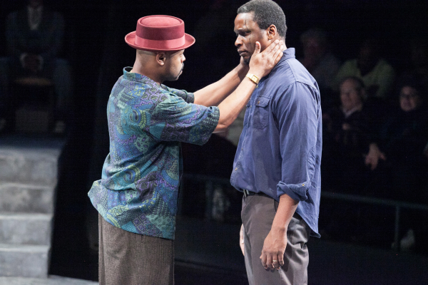 KenYatta Rogers as Mister and Bowman Wright as King in King Hedley II, directed by Timothy Douglas, at Arena Stage.