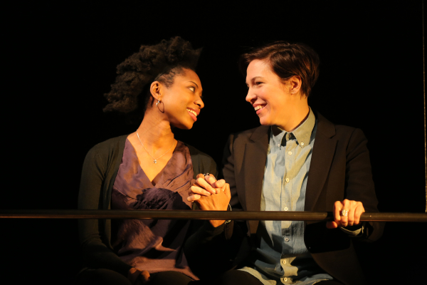 Rachel Holmes and Rebecca Henderson costar as Vicky and Erika in Tanya Barfield&#39;s new play Bright Half Life