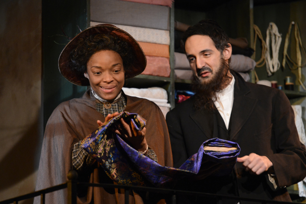 Lindsey McWhorter and Nael Nacer in Lynn Nottage&#39;s Intimate Apparel, directed by Summer L. Williams, at Boston&#39;s Lyric Stage Company.  