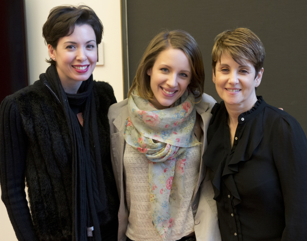 Melissa Rae Mahon, Jessie Mueller and Leslie Stifelman in rehearsal for &quot;Take the Stage with Broadway Stars.&quot;  