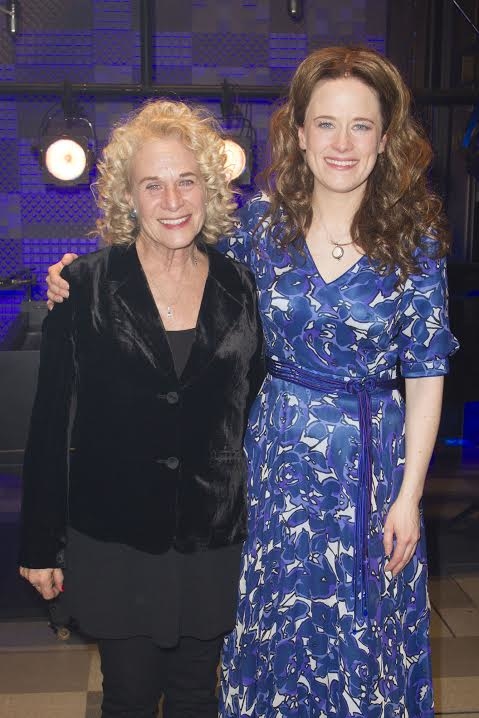 Legendary singer-songwriter Carole King poses with Katie Brayben, who plays her in the London production of Beautiful — The Carole King Musical.