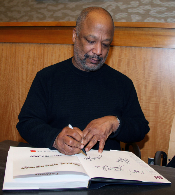 Sheldon Epps signs a copy of  the new book Black Broadway at Barnes &amp; Noble.