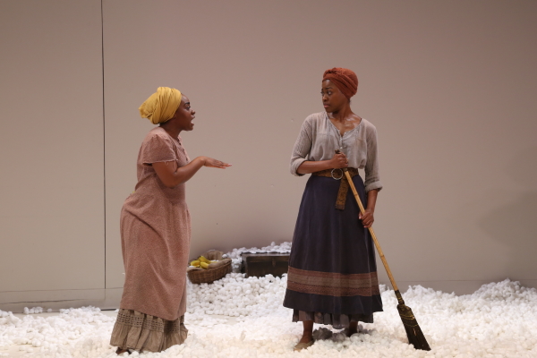 Maechi Aharanwa and Pascale Armand in Branden Jacobs-Jenkins&#39; An Octoroon, directed by Sarah Benson, at Theatre for a New Audience&#39;s Polonsky Shakespeare Center.