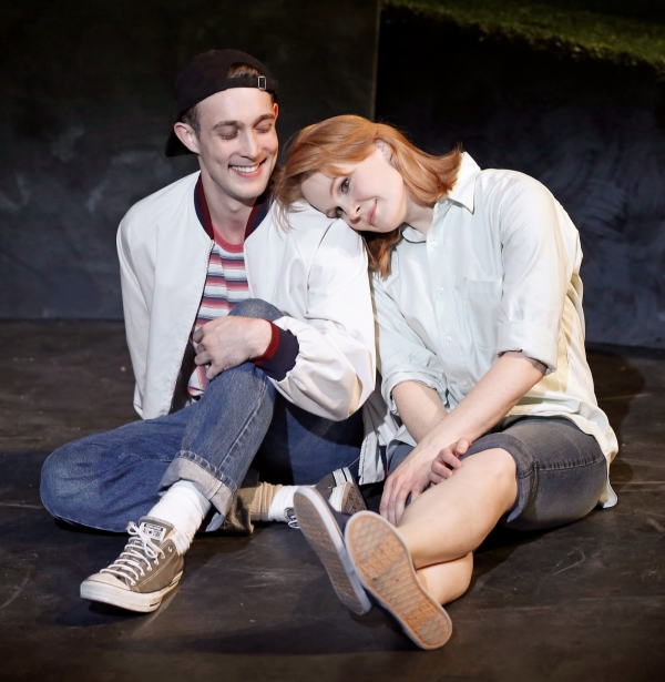 Conor Ryan and Kate Baldwin in John &amp; Jen, directed by Jonathan Silverstein, at the Clurman Theatre.