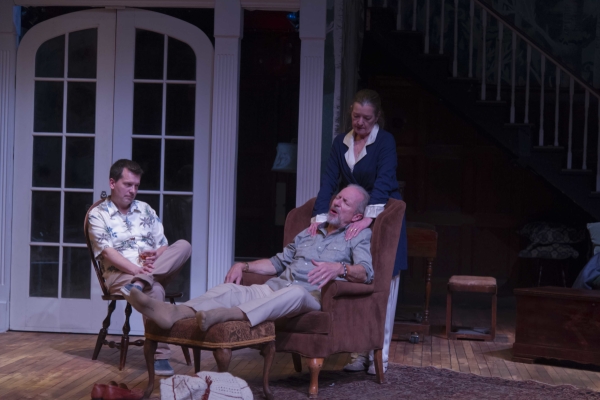 Tim Spears, John Kooi, and Michael Kaye in Uncle Jack, written and directed by Michael Hammond, at the Boston University Theatre.