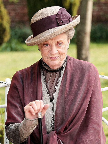 Maggie Smith as Dowager Countess of Grantham on the PBS series Downton Abbey. 