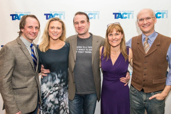 The cast of Abundance: Todd Lawson, Tracy Middendorf, Ted Koch, Kelly McAndrew, and Jeff Talbott.