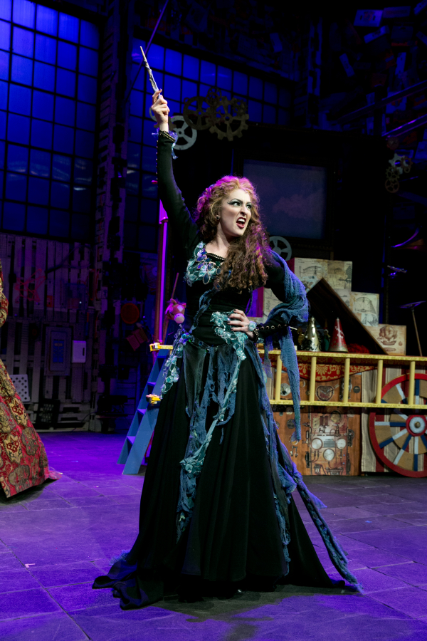 Kristin Wetherington as the Witch in The Light Princess at the New Victory Theater.