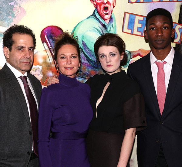 Tony Shalhoub, Diane Lane, Gayle Rankin, and Mamadou Athie star in The Mystery of Love &amp; Sex at the Mitzi E. Newhouse Theater.