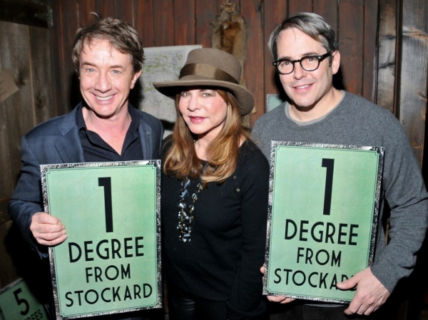 Stockard Channing with her It&#39;s Only a Play costars Martin Short and Matthew Broderick.