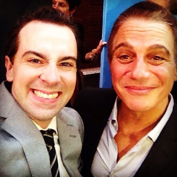 Rob McClure and Tony Danza take a #TMStarSelfie at the opening night of Broadway&#39;s On the Town in 2014.