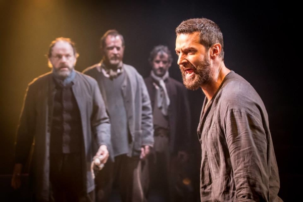 Alan Vicary, Jack Ellis, and Richard Armitage in the Old Vic Theatre production of Arthur Miller&#39;s The Crucible.