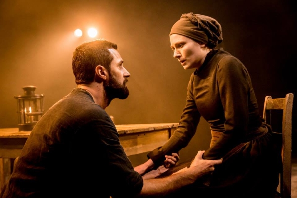Richard Armitage as John Proctor and Anna Madeley in the Old Vic Theatre production of Arthur Miller&#39;s The Crucible, directed by Yaël Farber.
