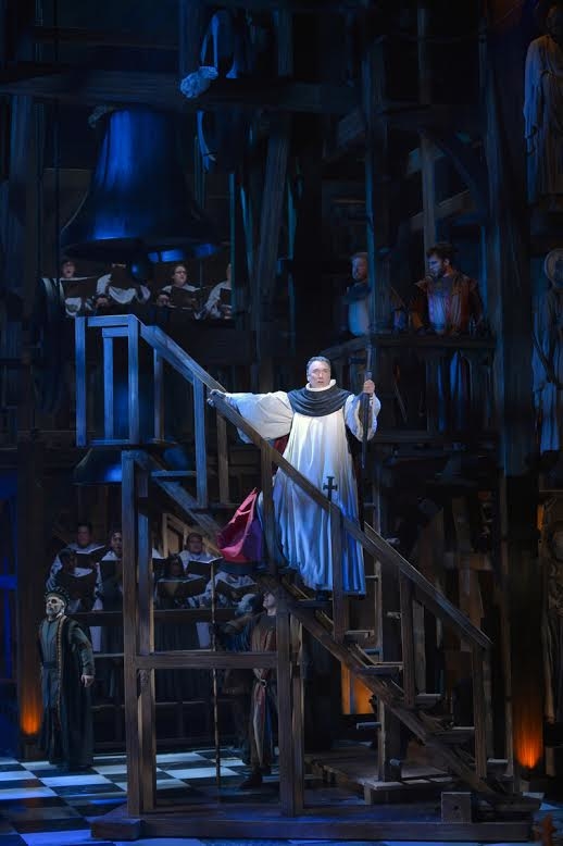 Patrick Page completes the principal cast as the evil Frollo.