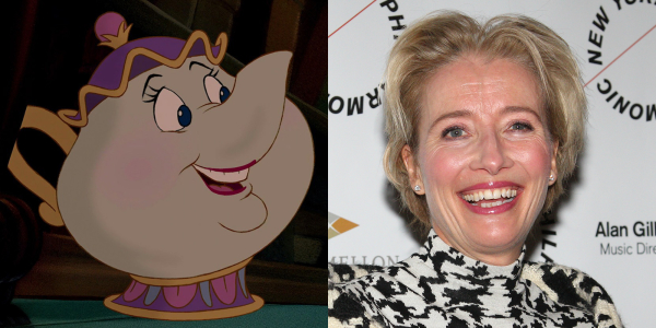 Emma Thompson will play Mrs. Potts in the new film remake of Beauty and the Beast.