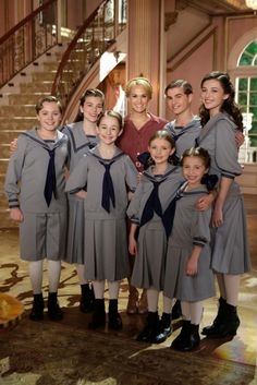 Caruso (third from left) in The Sound of Music Live!