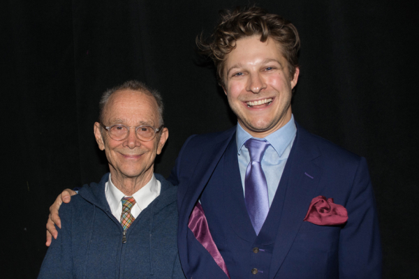 Joel Grey with Benjamin Scheuer following a talk-back at Scheuer&#39;s off-Broadway solo musical, The Lion.