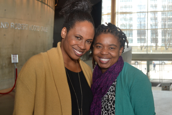 Director Kamilah Forbes and playwright Katori Hall at the Meet and Greet for The Blood Quilt at Arena Stage at the Mead Center for American Theater.