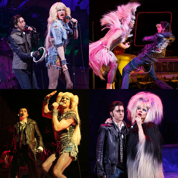 Lena Hall as Yitzhak, with her four Hedwigs: Neil Patrick Harris, Andrew Rannells, Michael C. Hall, and John Cameron Mitchell.