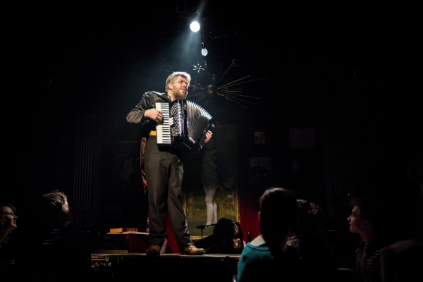 Dave Malloy as Pierre in his musical Natasha, Pierre &amp; the Great Comet of 1812.