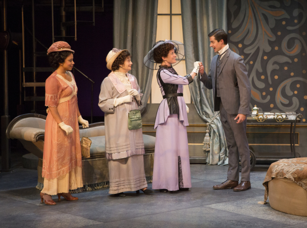 Carolyn Ratteray, Lynn Milgrim, Paige Lindsey White, and Alex Knox in George Bernard Shaw&#39;s Pygmalion, directed by Jessica Kubzansky, at Pasadena Playhouse. 