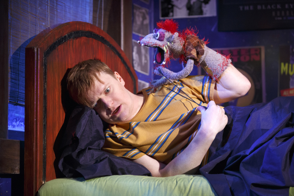 Steven Boyer and the foulmouthed hand puppet Tyrone, stars of Broadway&#39;s Hand to God.