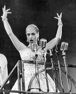 Patti LuPone in the original Broadway production of Evita.