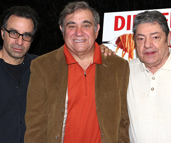 The cast of Dinner With the Boys: Ray Abruzzo, Dan Lauria, and Richard Zavaglia.