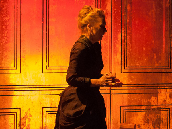 Lesley Manville as Helene Alving in Ghosts at the Almeida Theatre.