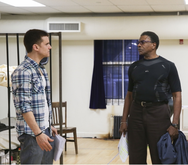 Armando Riesco and Keith David in rehearsal for Lemon Anderson&#39;s ToasT.