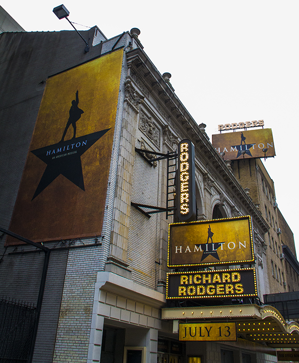 Hamilton comes to Broadway&#39;s Richard Rodgers Theatre beginning July 13.