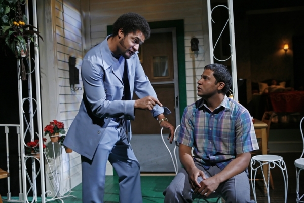 Brandon and Jason Dirden in the 2008 off-Broadway production of The First Breeze of Summer at Signature Theatre.