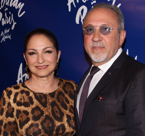 Gloria and Emilio Estefan at the opening night of Broadway&#39;s An American in Paris.