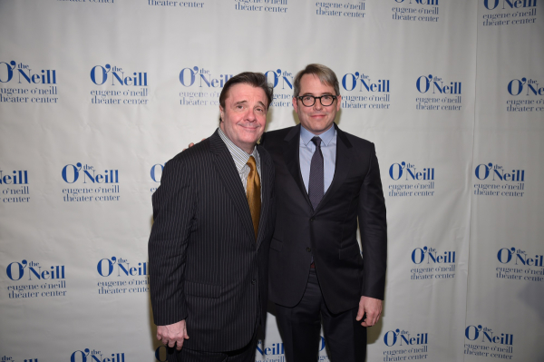 It&#39;s Only a Play costars Nathan Lane and Matthew Broderick pose at an event to honor Lane with the 15th Annual Monte Cristo Award.
