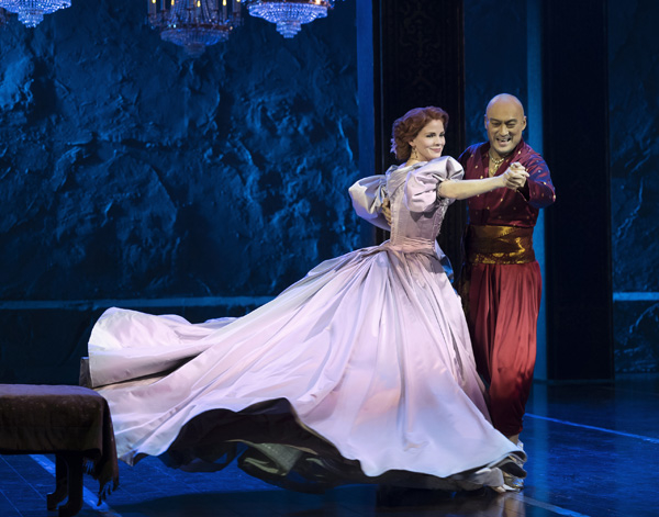 Kelli O'Hara and Ken Watanabe star in Rodgers and Hammerstein's The King and I, directed by Bartlett Sher, at The Vivian Beaumont Theater.