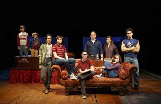 The cast of Jeanine Tesori and Lisa Kron&#39;s Fun Home, directed by Sam Gold, at the Circle in the Square Theatre.