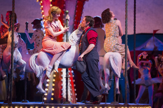 Laura Osnes and Steven Pasquale as Julie Jordan and Billy Bigelow in the Lyric Opera production of Carousel, directed by Rob Ashford.
