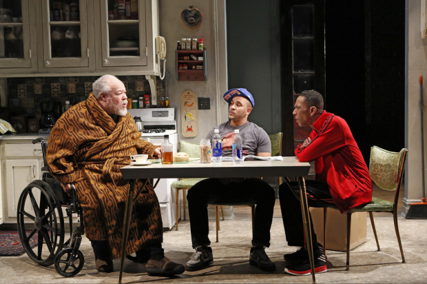 Stephan McKinley Henderson, Victor Almanzar, and Ron Cephas Jones in the Second Stage Theatre production of Stephen Adly Guirgis&#39; Between Riverside and Crazy.