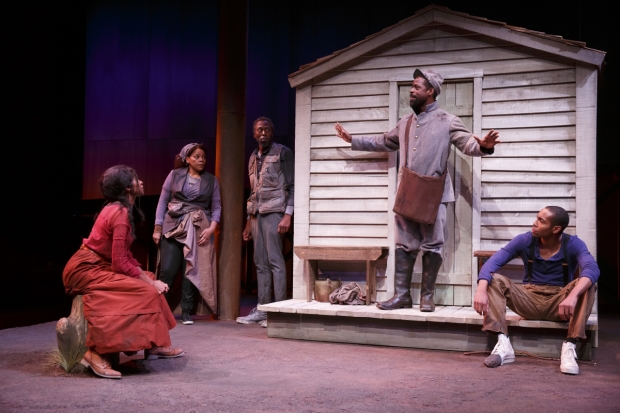 A scene from Suzan-Lori Parks&#39; Father Comes Home From the Wars (Parts 1, 2 &amp; 3) at the Public Theater.