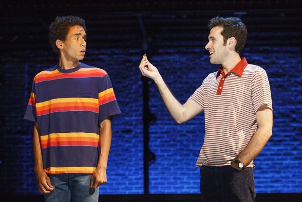 Kyle Beltran and Adam Chanler-Berat in Michael Friedman and Itamar Moses&#39; The Fortress of Solitude at the Public Theater.