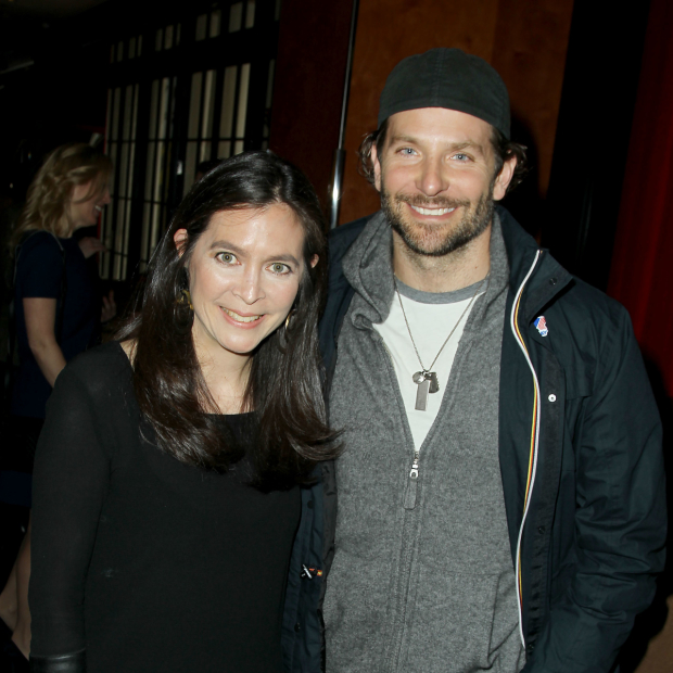 Recent Elephant Man star Bradley Cooper joins director Diane Paulus for her celebration at the Lambs Club.