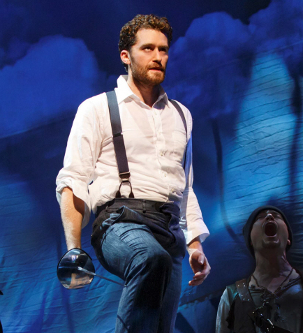 Matthew Morrison as J.M. Barrie in Broadway&#39;s Finding Neverland.