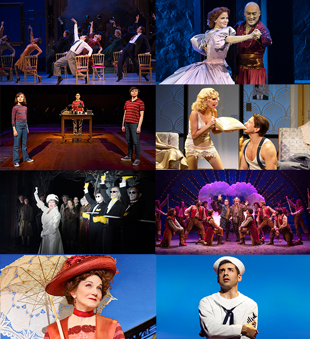The musicals An American in Paris, The King and I, Fun Home, On the Twentieth Century, The Visit, Something Rotten!, Gigi, and On the Town all have nominees in the acting categories.