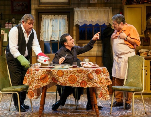 A full meal is cooked on stage during the show, which originated at New Jersey Repertory Company in 2014.