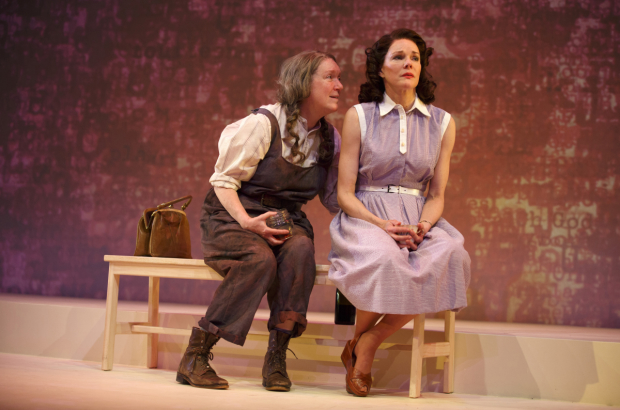 Kristine Nielsen as Anna Trumbull with
Carolyn McCormick as Grace in A.R. Gurbey&#39;s What I Did Last Summer. 