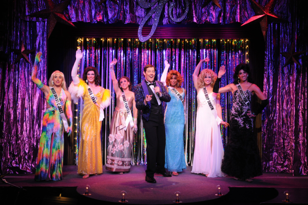Seth Tucker, Alex Ringler, Nick Cearley, John Bolton, Curtis Wiley, Marty Thomas, and Nic Corey star in Pageant — The Musical at the Davenport Theatre.
