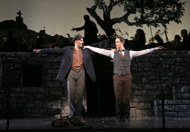 John Turturro and Santino Fontana star in ‘'Zorba!'', directed by Walter Bobbie, for Encores! at New York City Center.